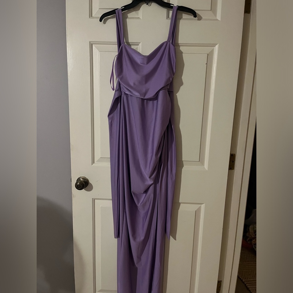WINDSOR purple maxi open back dress